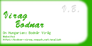 virag bodnar business card